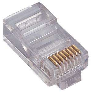 Naar omschrijving van 1246-25 - 25x RJ45 connector Cat.5e UTP met 50mu goldplating voor patchkabel