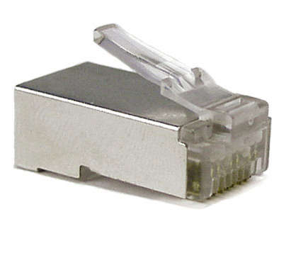Naar omschrijving van 1446 - SRJ45 connector Cat.5e STP met 50mu goldplating voor patchkabel