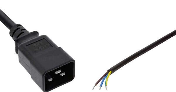 Naar omschrijving van 16641-OE - Voedingskabel IEC320 C20 - open eind  4m
