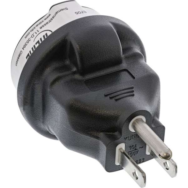 Naar omschrijving van 16705 - InLine Travel adapter USA US male to type F female