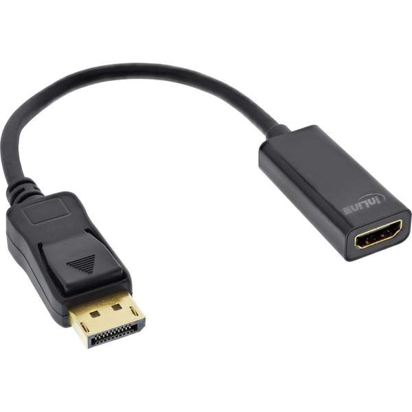 Naar omschrijving van 17198E - InLine DisplayPort male to HDMI female,  4K/30Hz, black 0.15m