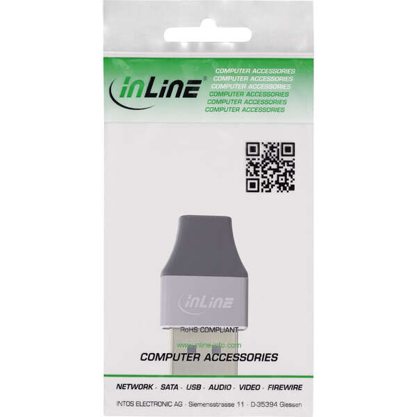 Naar omschrijving van 17291B - InLine DisplayPort 1.4 adapter, DP male / Mini DP female, 8K UHD