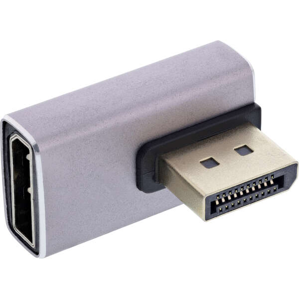 Naar omschrijving van 17291H - InLine DisplayPort 1.4 Adapter, DisplayPort male / female, 90° vertical right