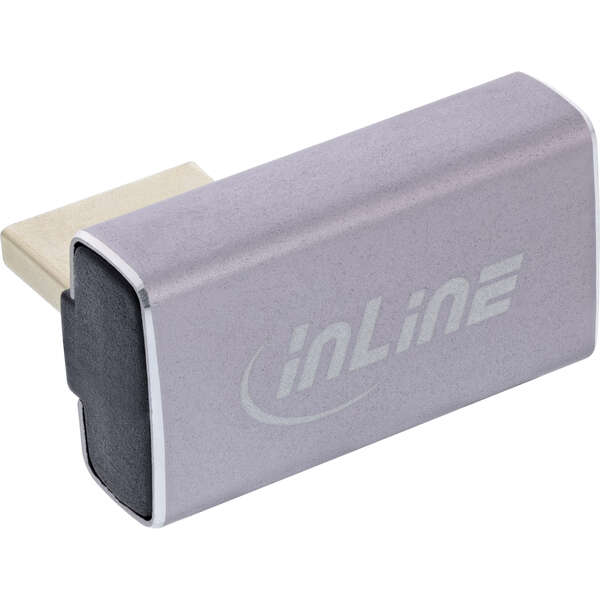 Naar omschrijving van 17291H - InLine DisplayPort 1.4 Adapter, DisplayPort male / female, 90° vertical right