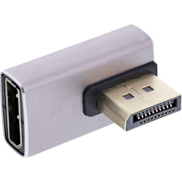 Naar omschrijving van 17291I - InLine DisplayPort 1.4 Adapter, DisplayPort St/ Bu, 90° vertical left, 8K