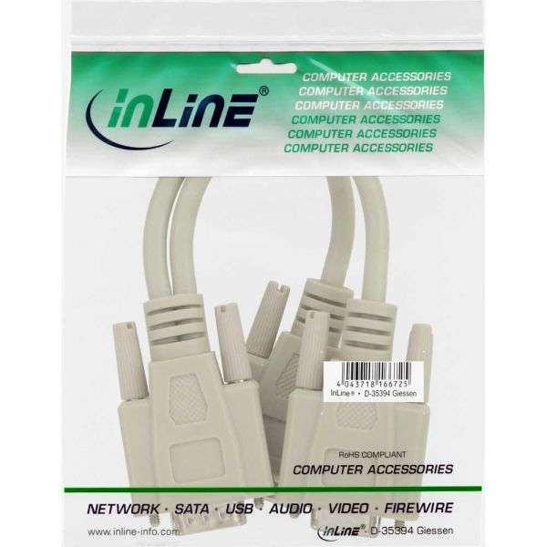 Naar omschrijving van 17307 - InLine VGA Y-adaptor cable, HD15M to 2x HD15F