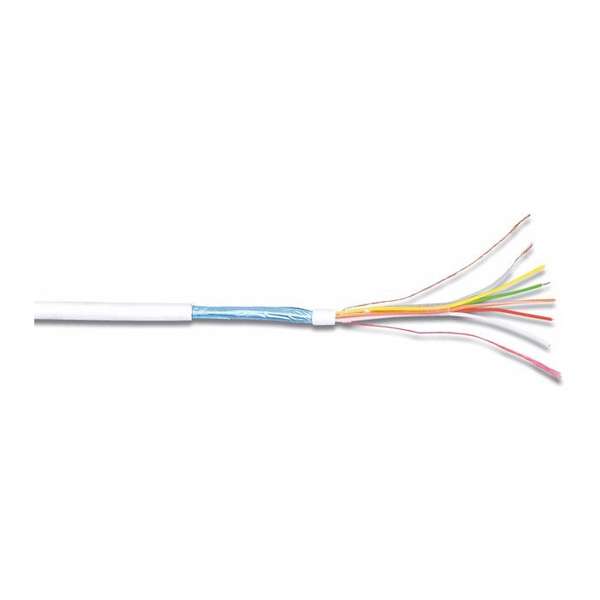 Naar omschrijving van 17504 - Security kabel afgeschermd, SIC8, 8x0.22mm2, wit, 100m doos