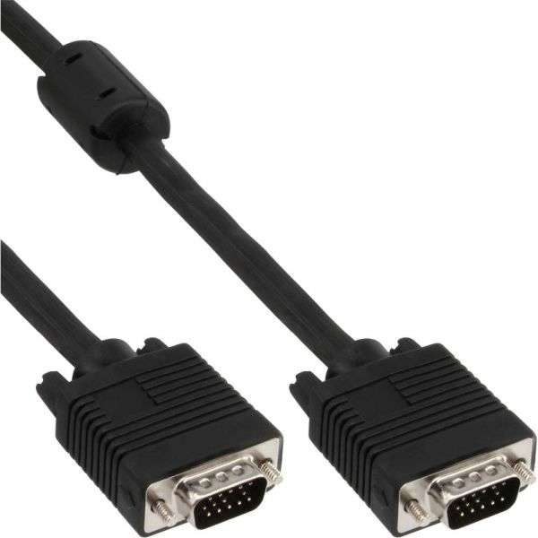 Naar omschrijving van 17710B - InLine S-VGA kabel,  zwart, 15HD M/M, 3m