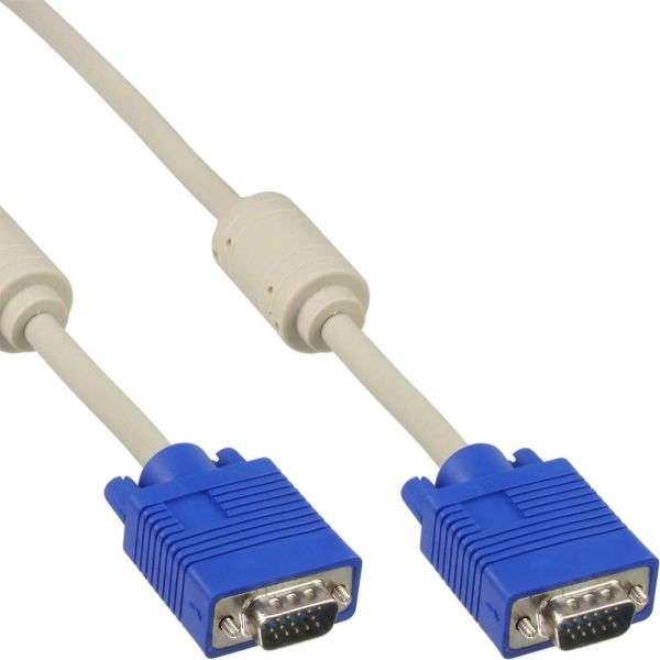 Naar omschrijving van 17719 - InLine S-VGA kabel, grijs, 15HD M/M, 2m