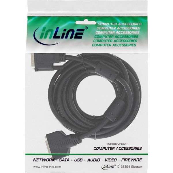 Naar omschrijving van 17763 - InLine DVI-D kabel,  24+1 M/V, Dual Link, 3m