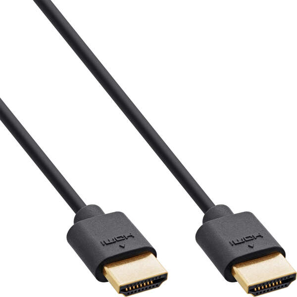 Naar omschrijving van 17902S - InLine Slim Ultra High Speed HDMI Cable M/M 8K4K gold plated black 2m