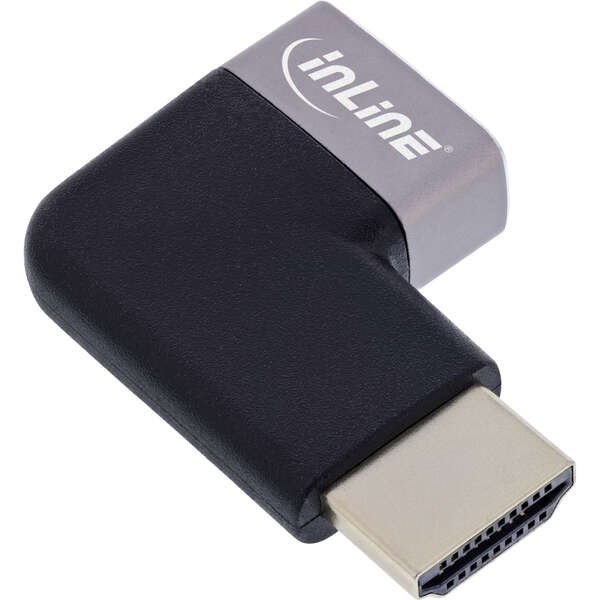 Naar omschrijving van 17991E - InLine® HDMI adapter, HDMI A plug / socket, 90° left, 8K UHD