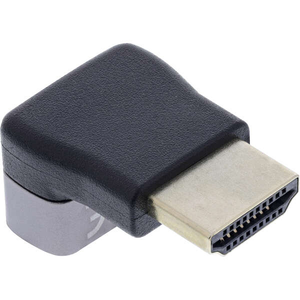 Naar omschrijving van 17991F - InLine® HDMI adapter, HDMI A plug / socket, 90° down, 8K UHD