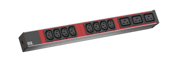 Naar omschrijving van 800-2332 - BACHMANN IT PDU ALU 1HE 8x C13 3x C19, stroomkabel met C20 stekker