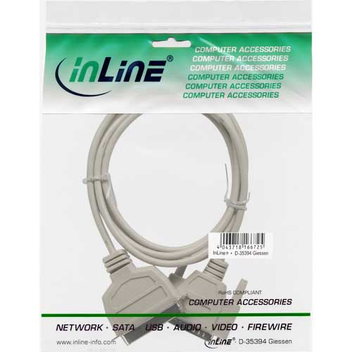 Naar omschrijving van 11443 - InLine Printerkabel,  DB25M / C36M, 3m