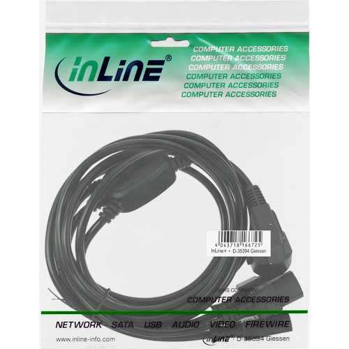 Naar omschrijving van 16653B - InLine Y-kabel 1x Schuko naar 3x C13, zwart, 1.8m