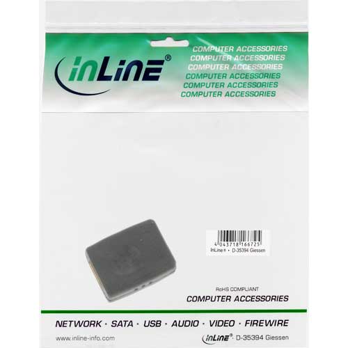 Naar omschrijving van 17600G - InLine HDMI adapter,  19-pins V naar 19-pins V, vergulde contacten