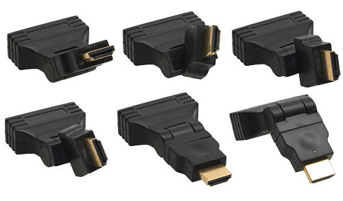 Naar omschrijving van 17670W - HDMI-DVI adaptor, 19pin M to 24+1 F, with 180° angle, golden contacts