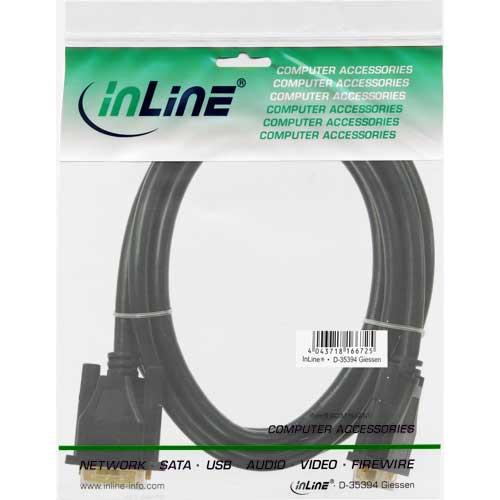 Naar omschrijving van 17775P - InLine DVI-D kabel,  Premium, 24+1 M/M, Dual Link, verguld, 5m