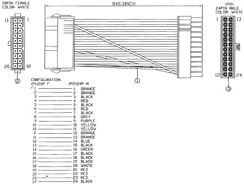 Naar omschrijving van 26637 - InLine Moederbord voedingsadapterkabel,  20-pins Female naar 24-pins EPS Male, 0.16m