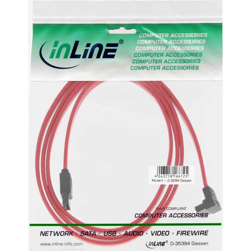 Naar omschrijving van 27707A - InLine SATA kabel,  met vergrendeling, 0.7m