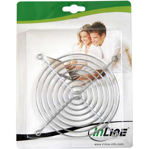 Naar omschrijving van 33374 - InLine Ventilatorrooster metaal,  verchroomd, 40x40mm