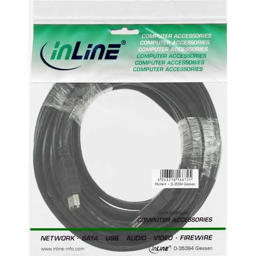 Naar omschrijving van 34010 - InLine FireWire IEEE 1394 kabel,  6-pins M/6-pins M, 10m
