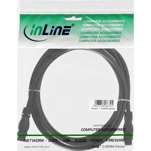 Naar omschrijving van 39905 - InLine FireWire 1394b kabel,  9-pins M/M, 5m