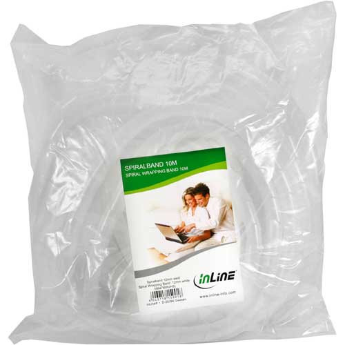 Naar omschrijving van 59947M - InLine  spiraalband, 10m, wit, 12mm