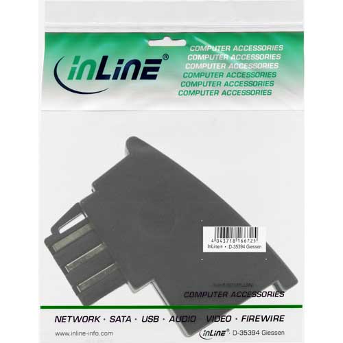 Naar omschrijving van 69948A - InLine TAE-F adapter  TAE-F stekker naar RJ11 socket