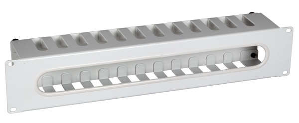 Naar omschrijving van 699999-2 - 19 inch kabelgeleider doorvoerpaneel 2HE Lichtgrijs
