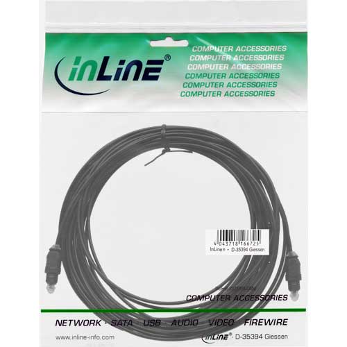 Naar omschrijving van 89910A - InLine Optische audiokabel,  Toslink M/M, 10m