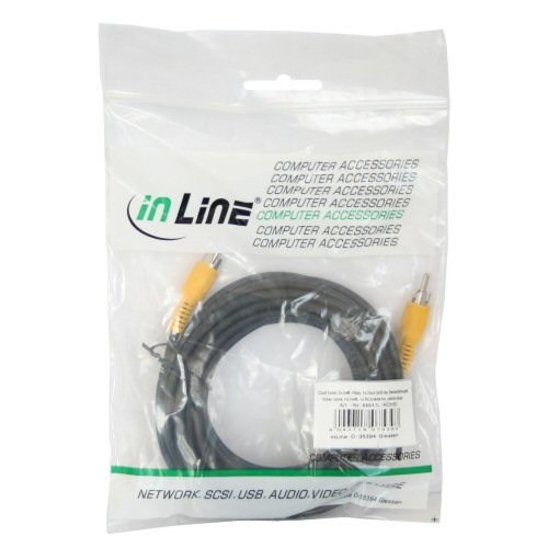 Naar omschrijving van 89937L - InLine Videokabel,  1x Tulp M/M, 5m, gele pluggen