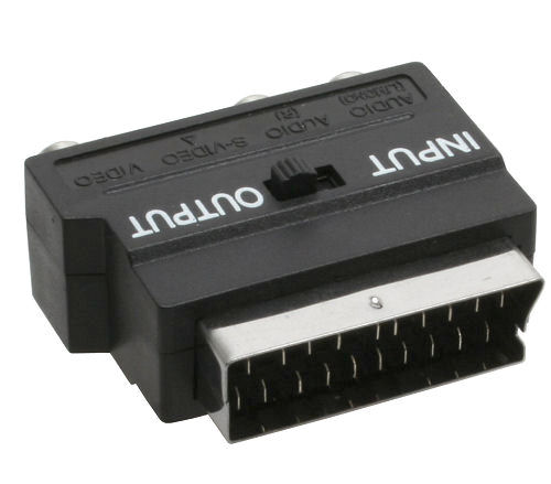 Naar omschrijving van 89953 - InLine Scart adapter,  scart M naar 3x Tulp en S-VHS video (in/out)