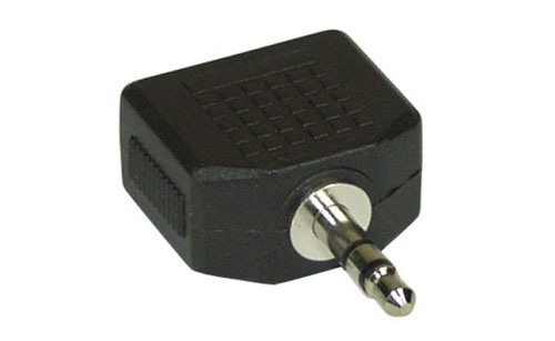 Naar omschrijving van 99301 - InLine Audio adapter,  3.5mm M naar 2x 3.5mm V, stereo