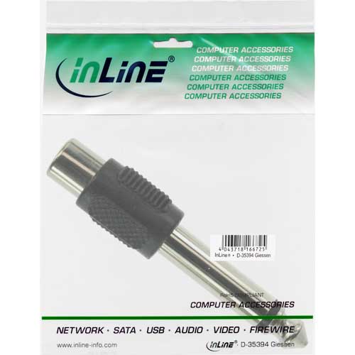 Naar omschrijving van 99322 - InLine Audio adapter,  6.3mm M naar Tulp Contraplug, mono