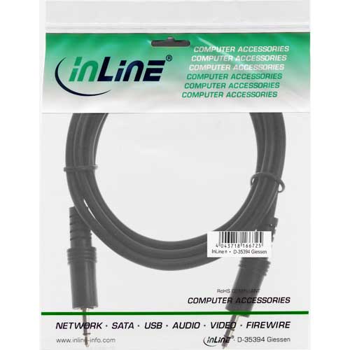 Naar omschrijving van 99932E - InLine Klinke Kabel,  3,5mm St/St, Stereo, 0,3m