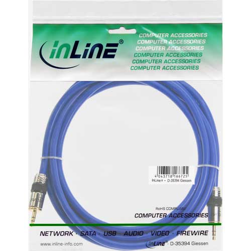 Naar omschrijving van 99958P - InLine Premium audiokabel,  3.5mm stereo M/M, 7m
