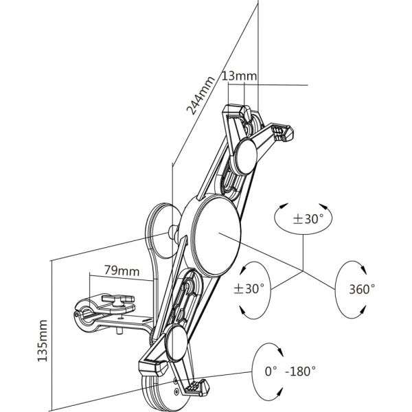 Naar omschrijving van 23155C - Tablet Holder for car headrest universal for 7 inch  - 10.4 inch