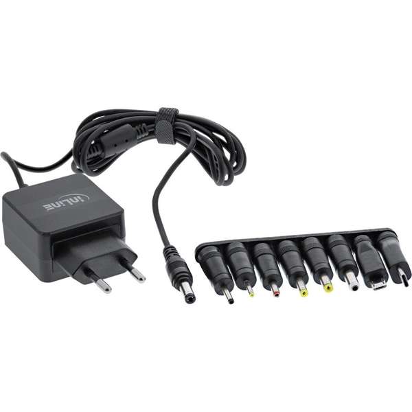 Naar omschrijving van 26608N - Universal power supply, 5V / 15W, with 8 exchangeable plugs, Micro-USB, USB-C