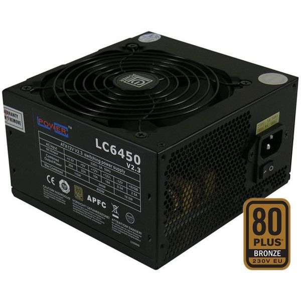 Naar omschrijving van 26691G - Power supply ATX LC-Power LC6450 V2.2, black, 140mm, 450W