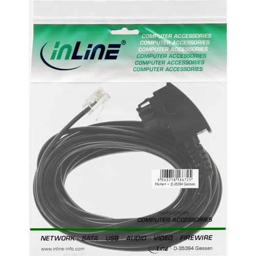 Naar omschrijving van 18919 - InLine TAE-F kabel,  voor Telekom/Siemens, TAE-F baar RJ11 6P4C, 6m
