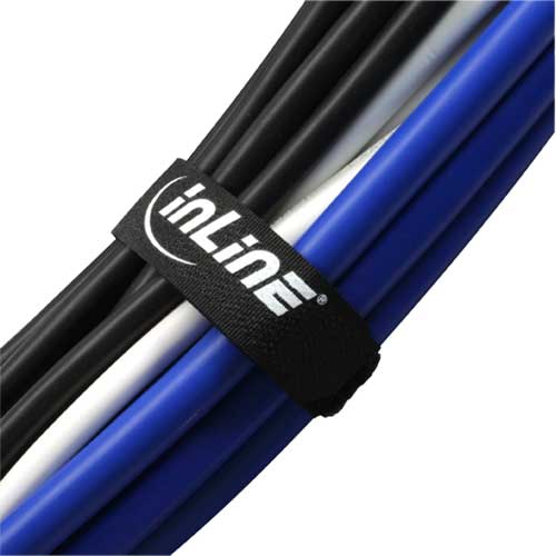Naar omschrijving van 59945H - InLine Cable Strips 20x300mm, 10pcs, black