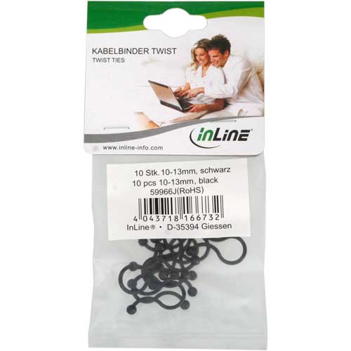 Naar omschrijving van 59966K - InLine  Kabelband Twist 18-22mm, zwart, 10stk.