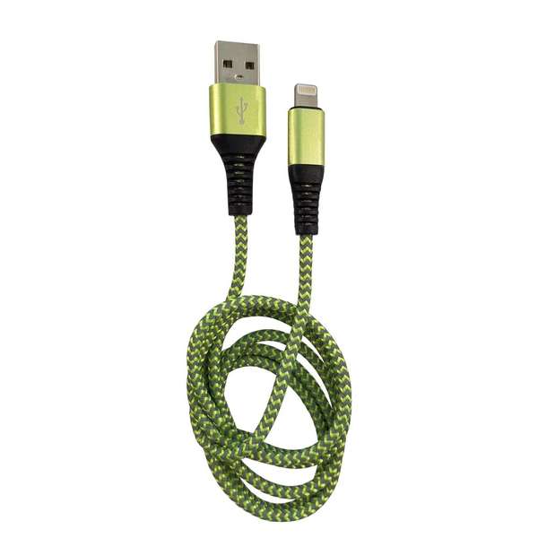 Naar omschrijving van 31331G - LC-Power USB A to Lightning cable, green/grey, 1m