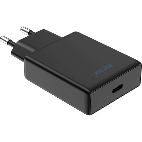 Naar omschrijving van 31565B - InLine USB power supply charger, single USB-C, PD, AVS, 65W, black