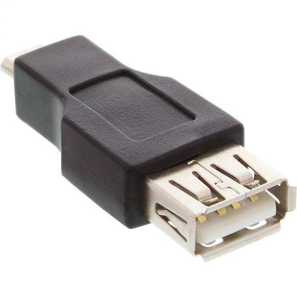 Naar omschrijving van 31608 - InLine Micro-USB OTG adapter, Micro-B male to USB A female