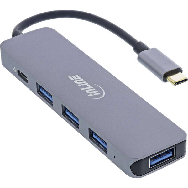 Naar omschrijving van 33271L - InLine® USB 3.2 USB-C Multi Hub (4x USB-A 5Gb/s + USB-C (Data/PD 87W)