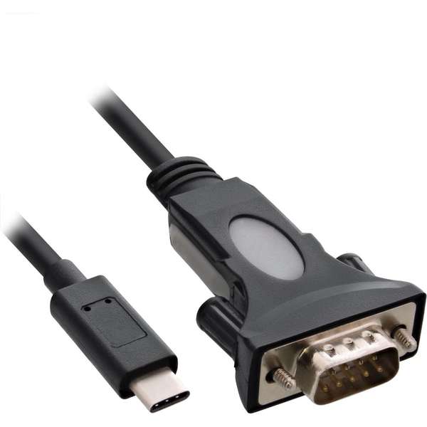 Naar omschrijving van 33308L - USB type C to serial adaptor cable, USB CM to DB9M + adapter, 1.8m