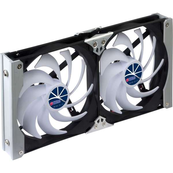 Naar omschrijving van 33742C - Titan TTC-SC09TZ(B) Mobile fan, 2x 120x120x25mm